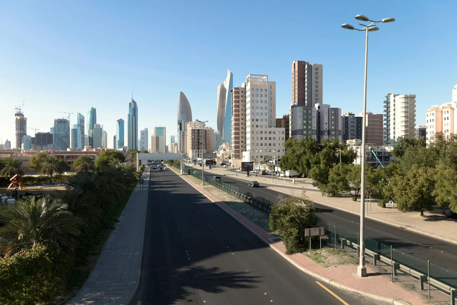 A road into Kuwait City
