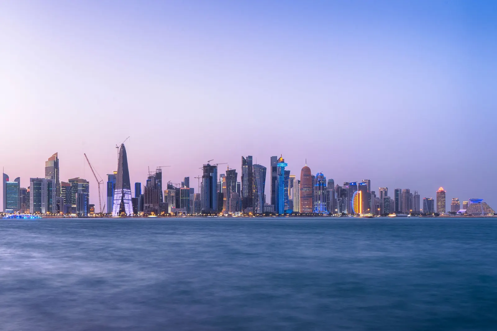 Doha towers at twilight